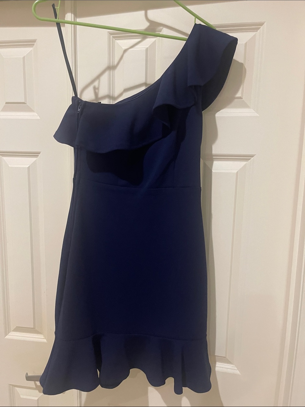B Darlin One-Shoulder Ruffle Dress - Navy